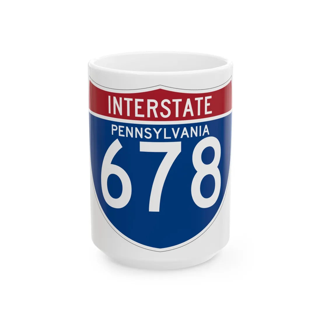 I-678 PA (Pennsylvania) (Road Sign) White Coffee Mug 15oz - Go Mug Yourself