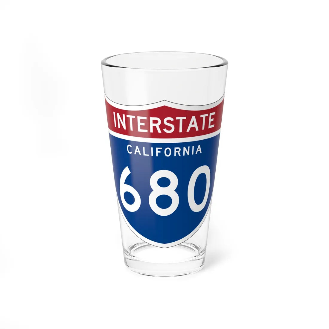 I-680 CA (California) (Road Sign) Pint Glss 16oz 16oz - Go Mug Yourself