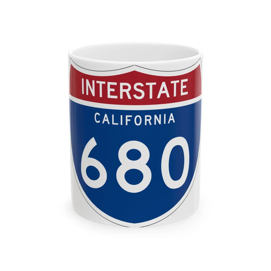 I-680 CA (California) (Road Sign) White Coffee Mug 11oz - Go Mug Yourself