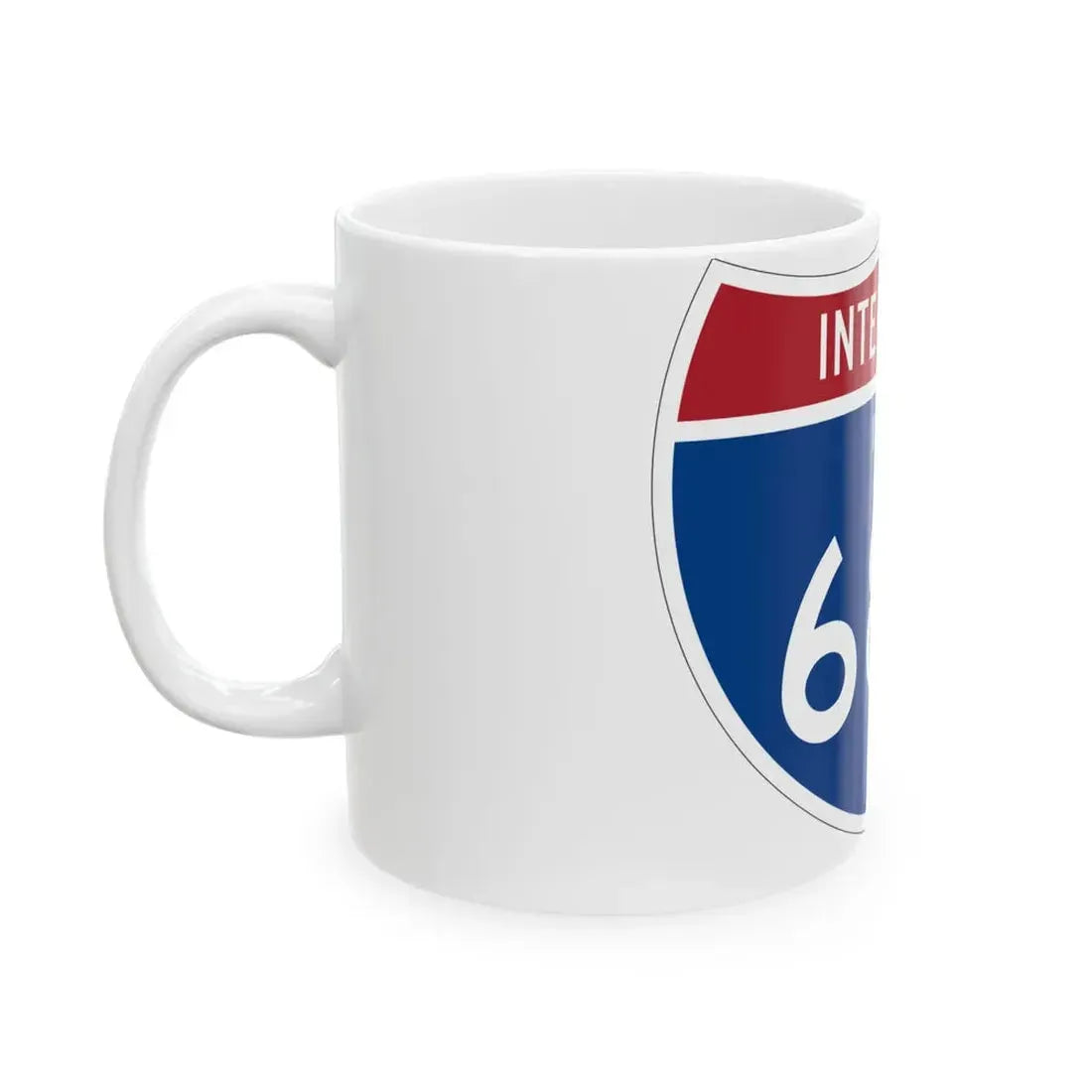 I-680 IA 1961 (Iowa) (Road Sign) White Coffee Mug - Go Mug Yourself