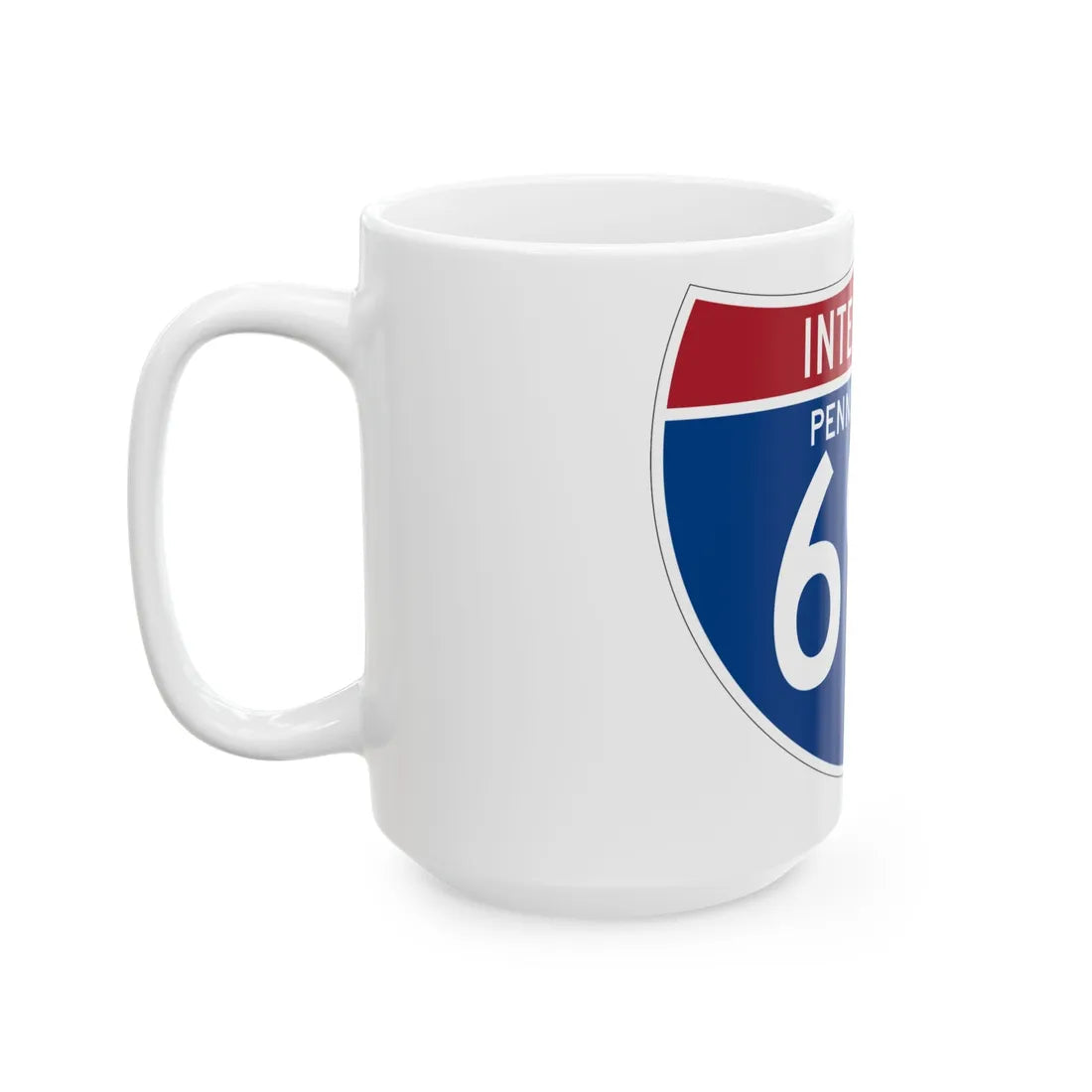 I-695 PA (Pennsylvania) (Road Sign) White Coffee Mug - Go Mug Yourself