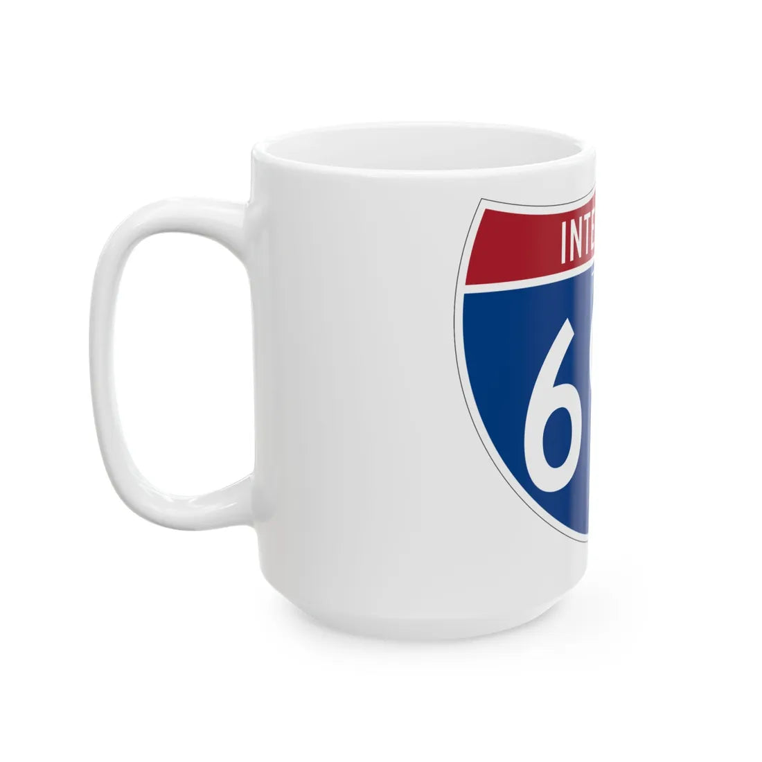 I-69E TX (Texas) (Road Sign) White Coffee Mug - Go Mug Yourself
