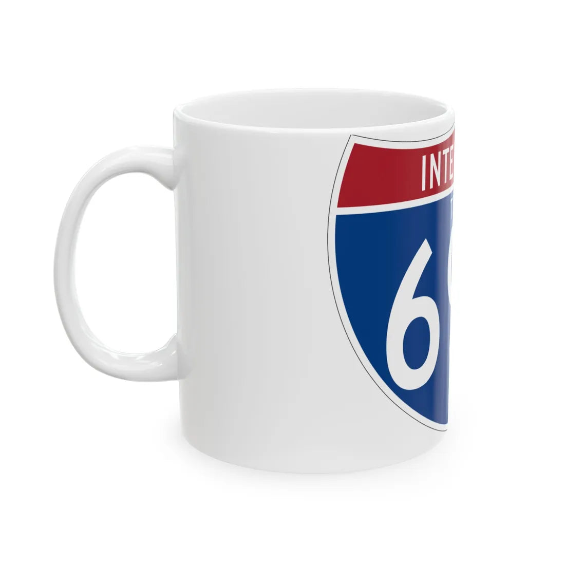 I-69W TX (Texas) (Road Sign) White Coffee Mug - Go Mug Yourself
