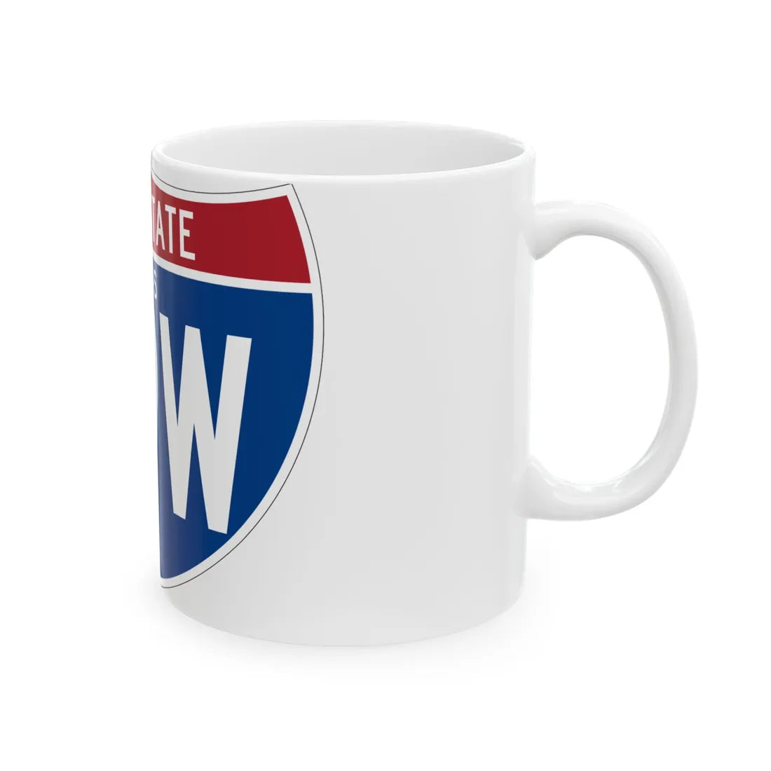 I-69W TX (Texas) (Road Sign) White Coffee Mug - Go Mug Yourself