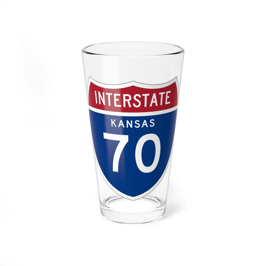 I-70 KS 1957 (Kansas) (Road Sign) Pint Glss 16oz 16oz - Go Mug Yourself