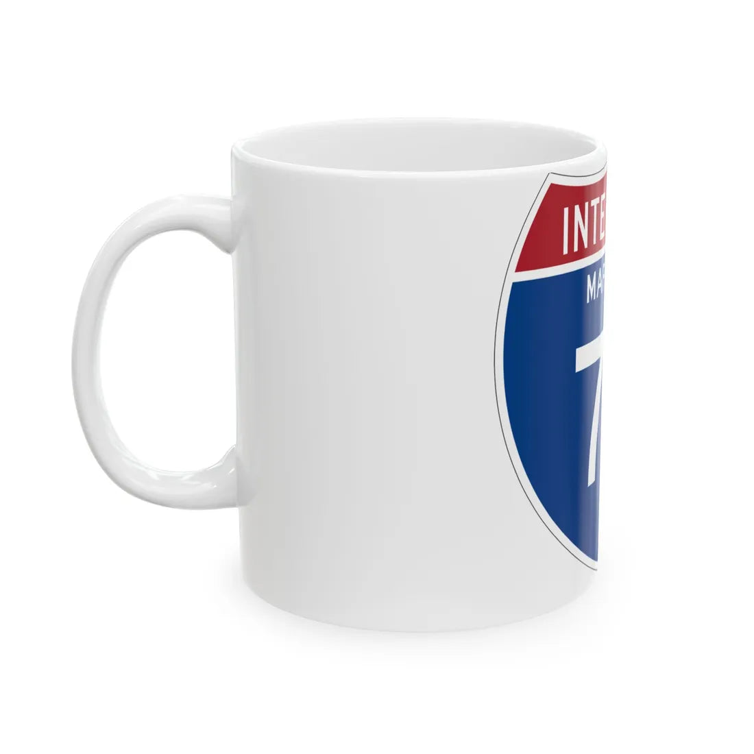 I-70 MD Metric (Maryland) (Road Sign) White Coffee Mug - Go Mug Yourself