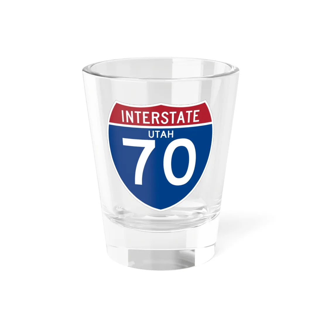 I-70 UT (Utah) (Road Sign) Shot Glass 1.5oz 1.5oz - Go Mug Yourself