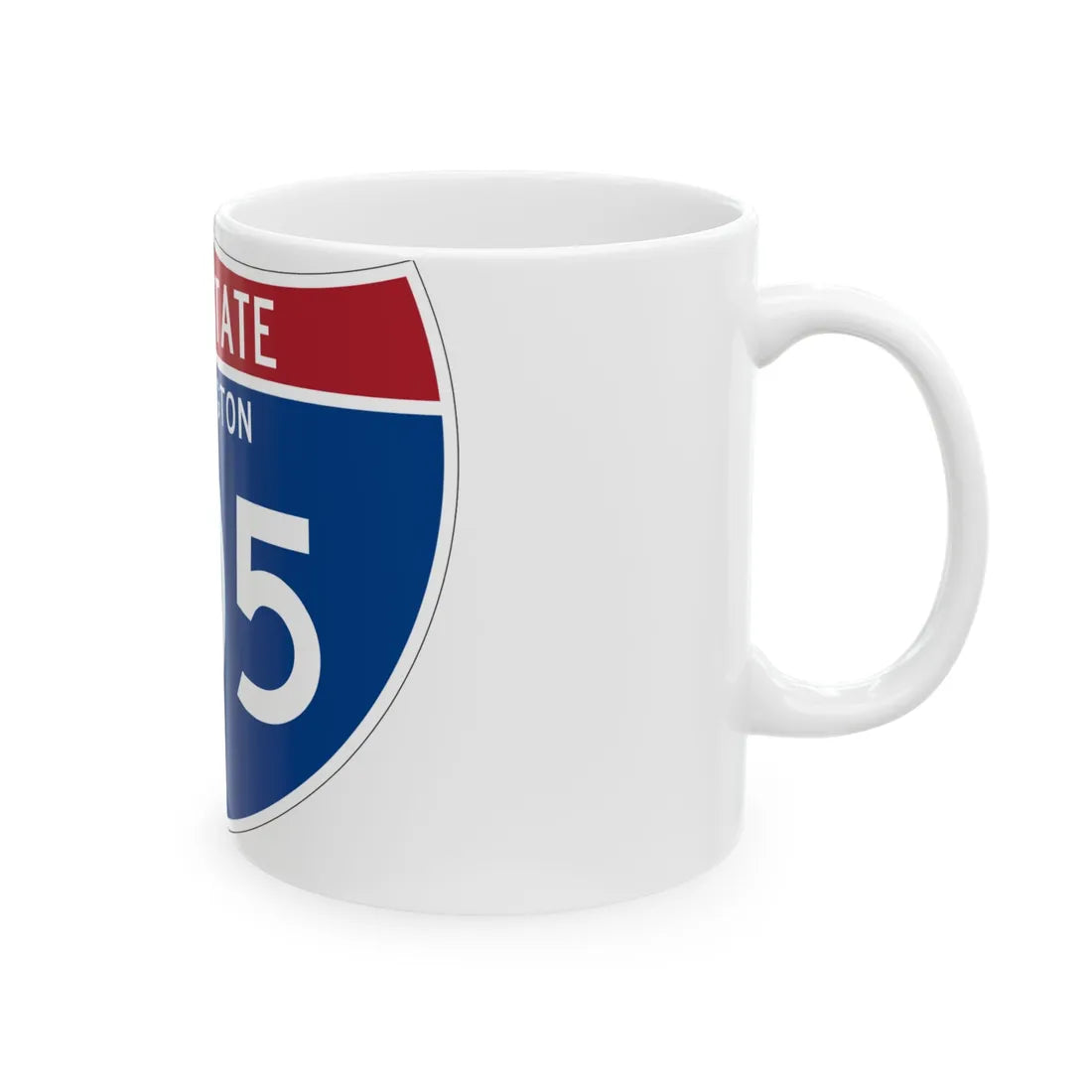 I-705 WA Metric (Washington) (Road Sign) White Coffee Mug - Go Mug Yourself