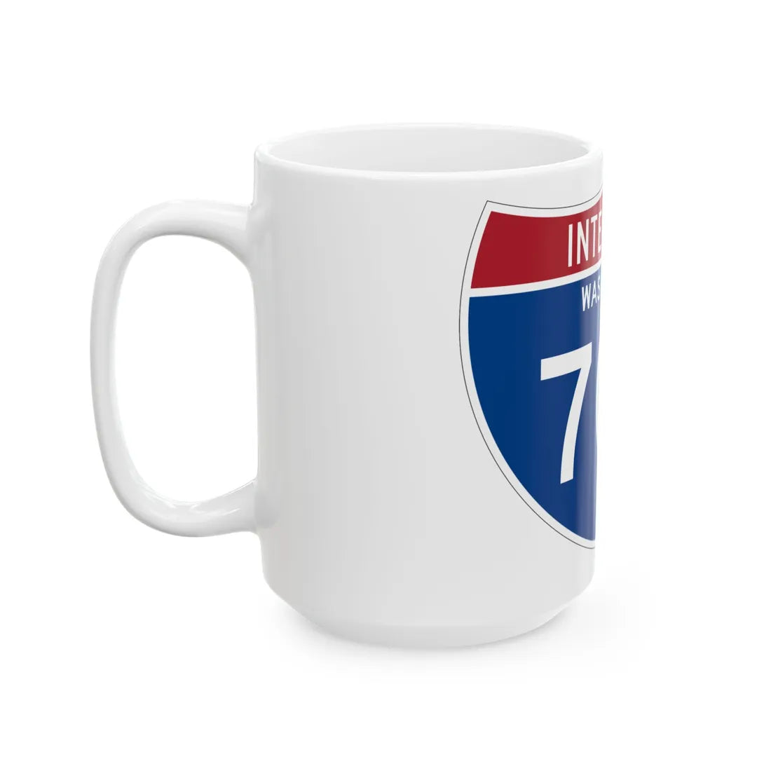I-705 WA Metric (Washington) (Road Sign) White Coffee Mug - Go Mug Yourself