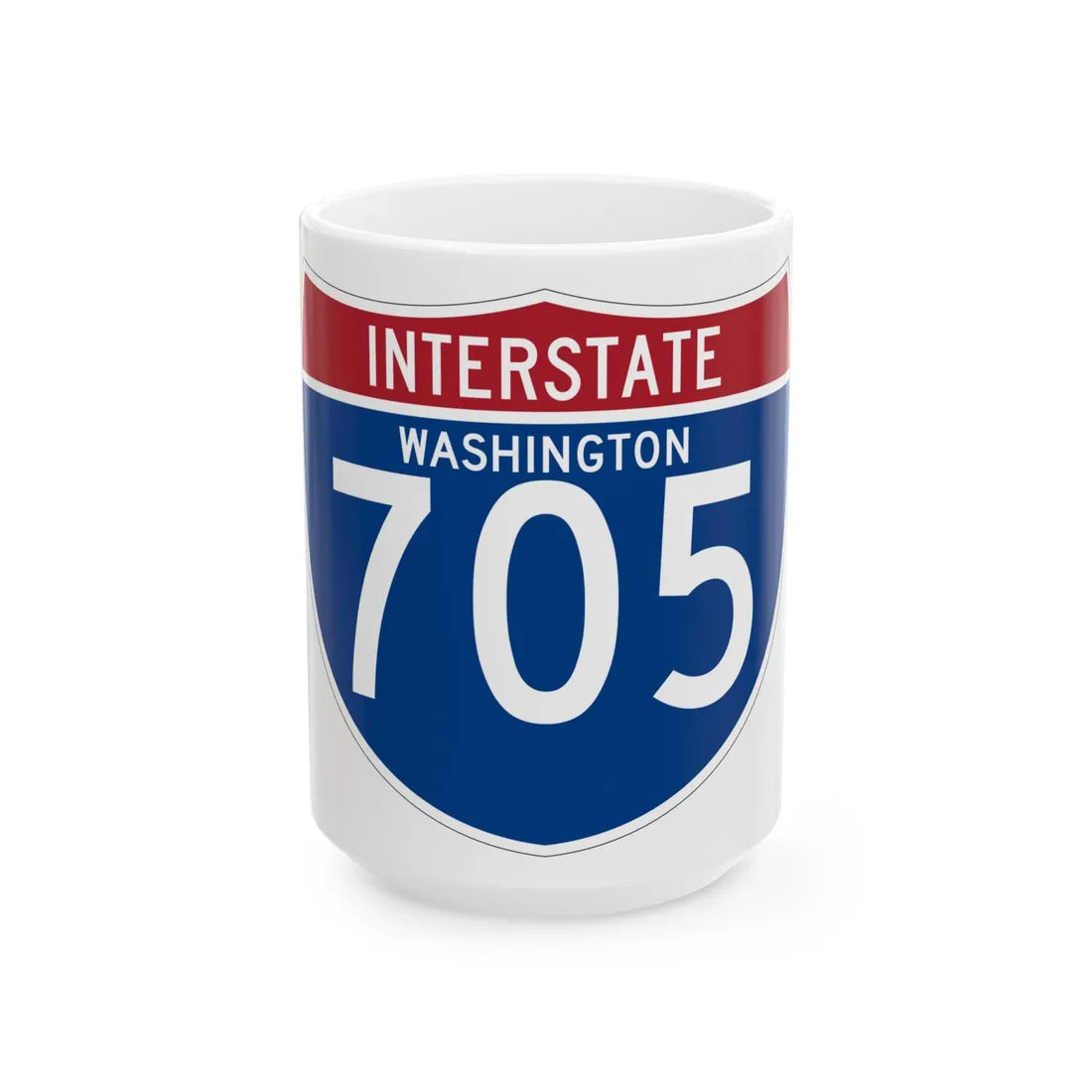 I-705 WA (Washington) (Road Sign) White Coffee Mug 15oz - Go Mug Yourself