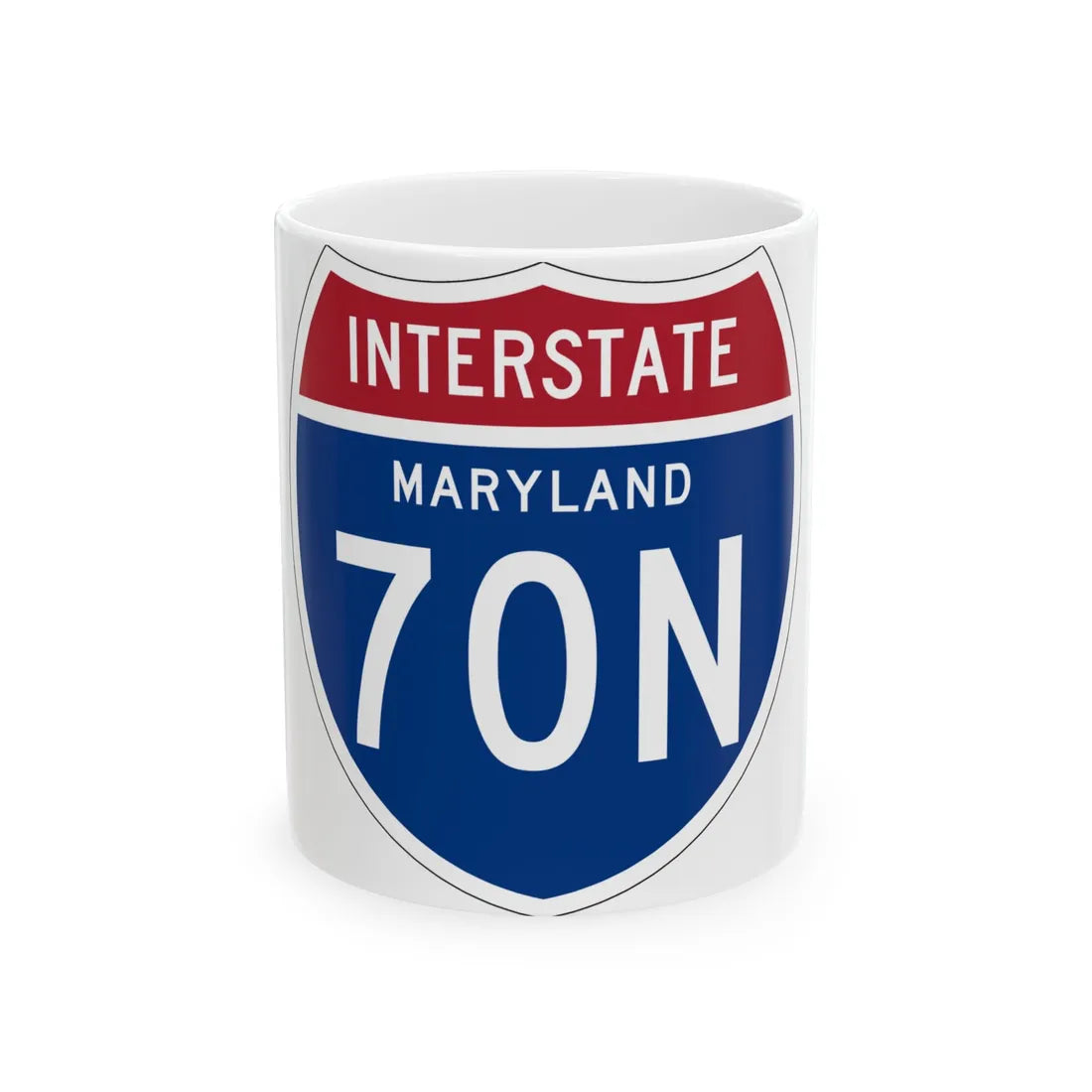 I-70N MD 1957 (Maryland) (Road Sign) White Coffee Mug 11oz - Go Mug Yourself