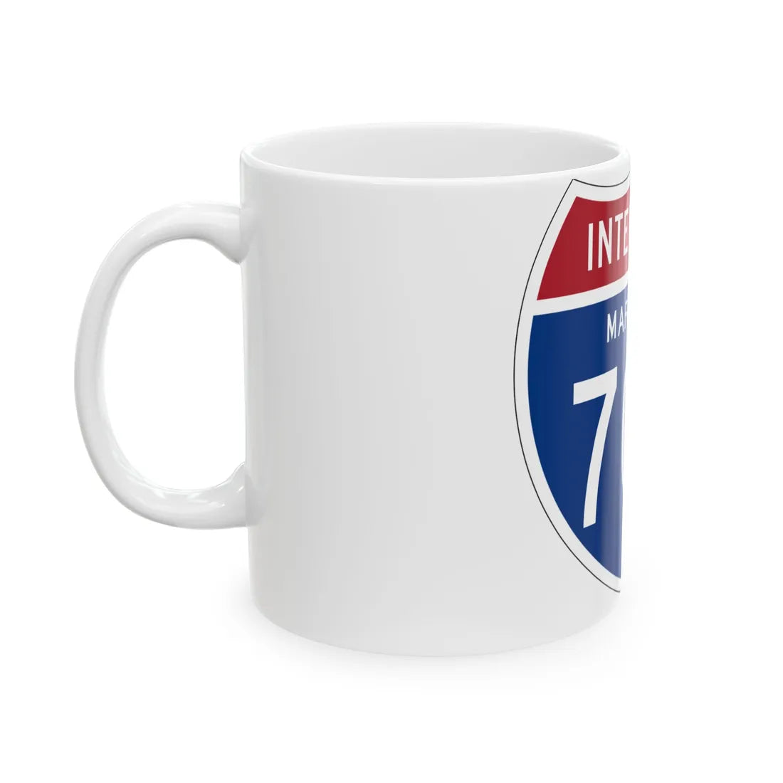 I-70N MD 1957 (Maryland) (Road Sign) White Coffee Mug - Go Mug Yourself
