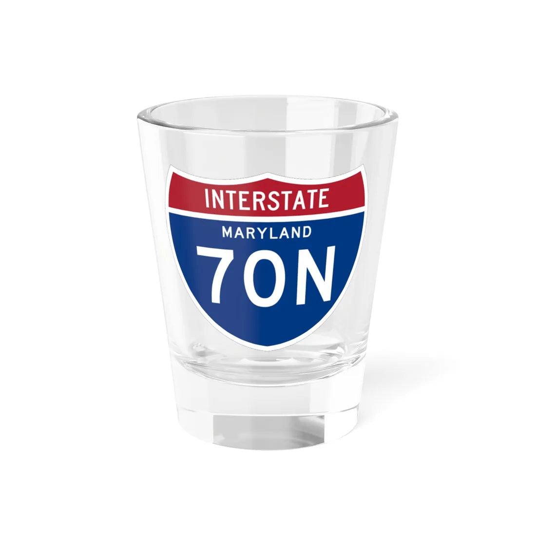 I-70N MD 1961 (Maryland) (Road Sign) Shot Glass 1.5oz 1.5oz - Go Mug Yourself