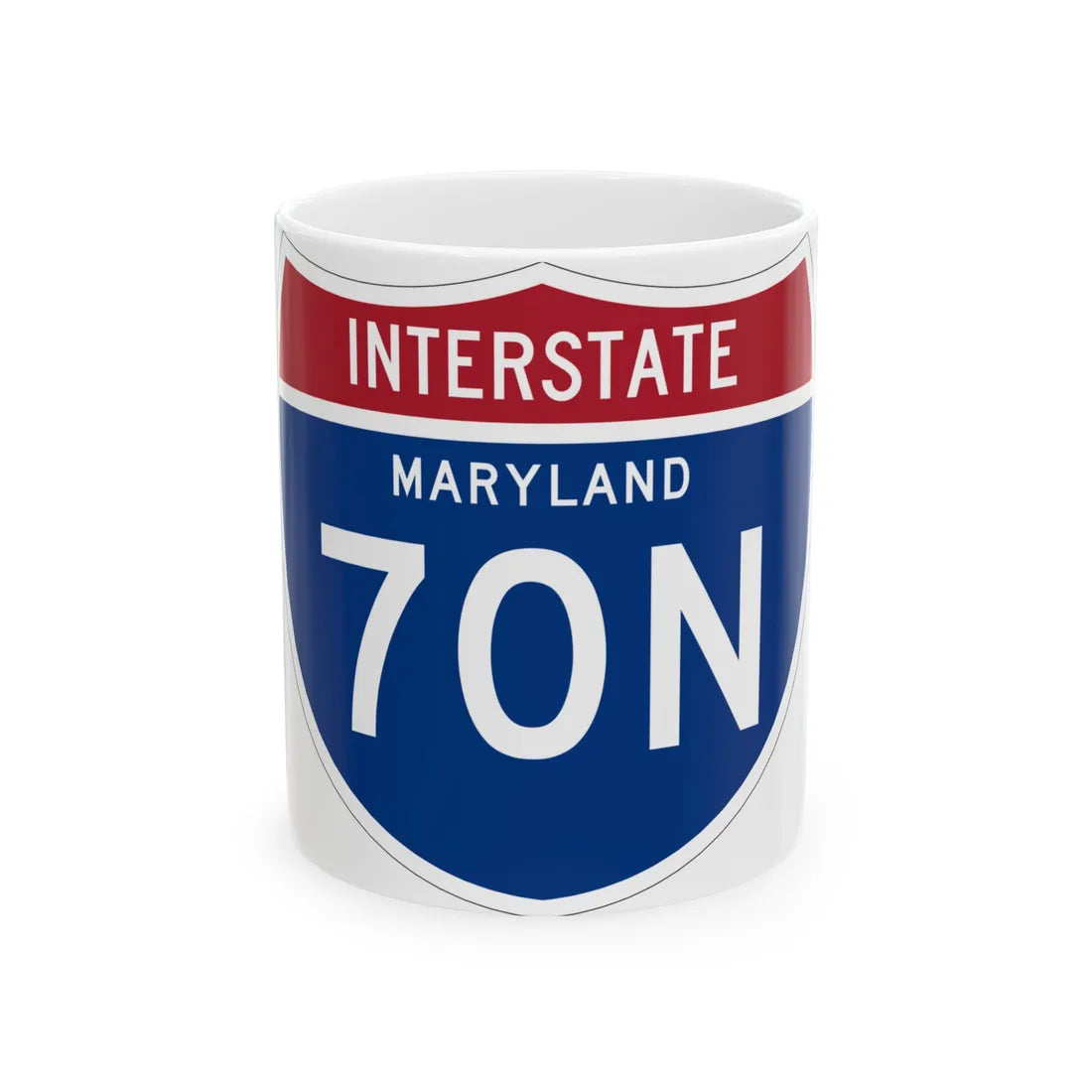 I-70N MD 1961 (Maryland) (Road Sign) White Coffee Mug 11oz - Go Mug Yourself