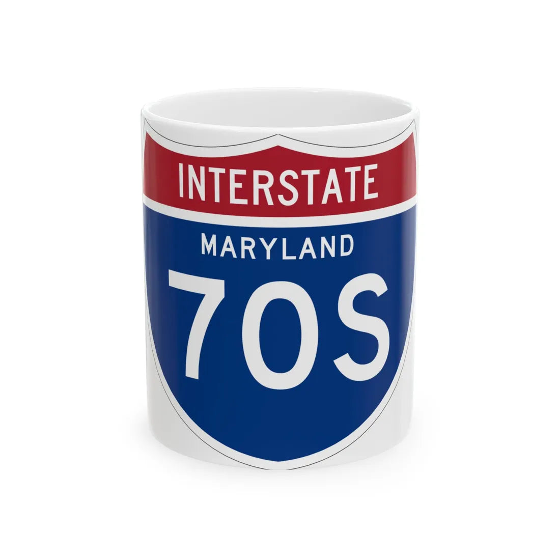 I-70S MD 1961 (Maryland) (Road Sign) White Coffee Mug 11oz - Go Mug Yourself