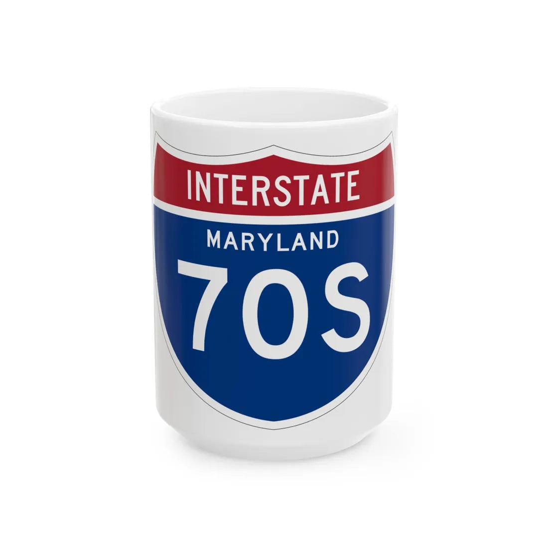 I-70S MD 1961 (Maryland) (Road Sign) White Coffee Mug 15oz - Go Mug Yourself