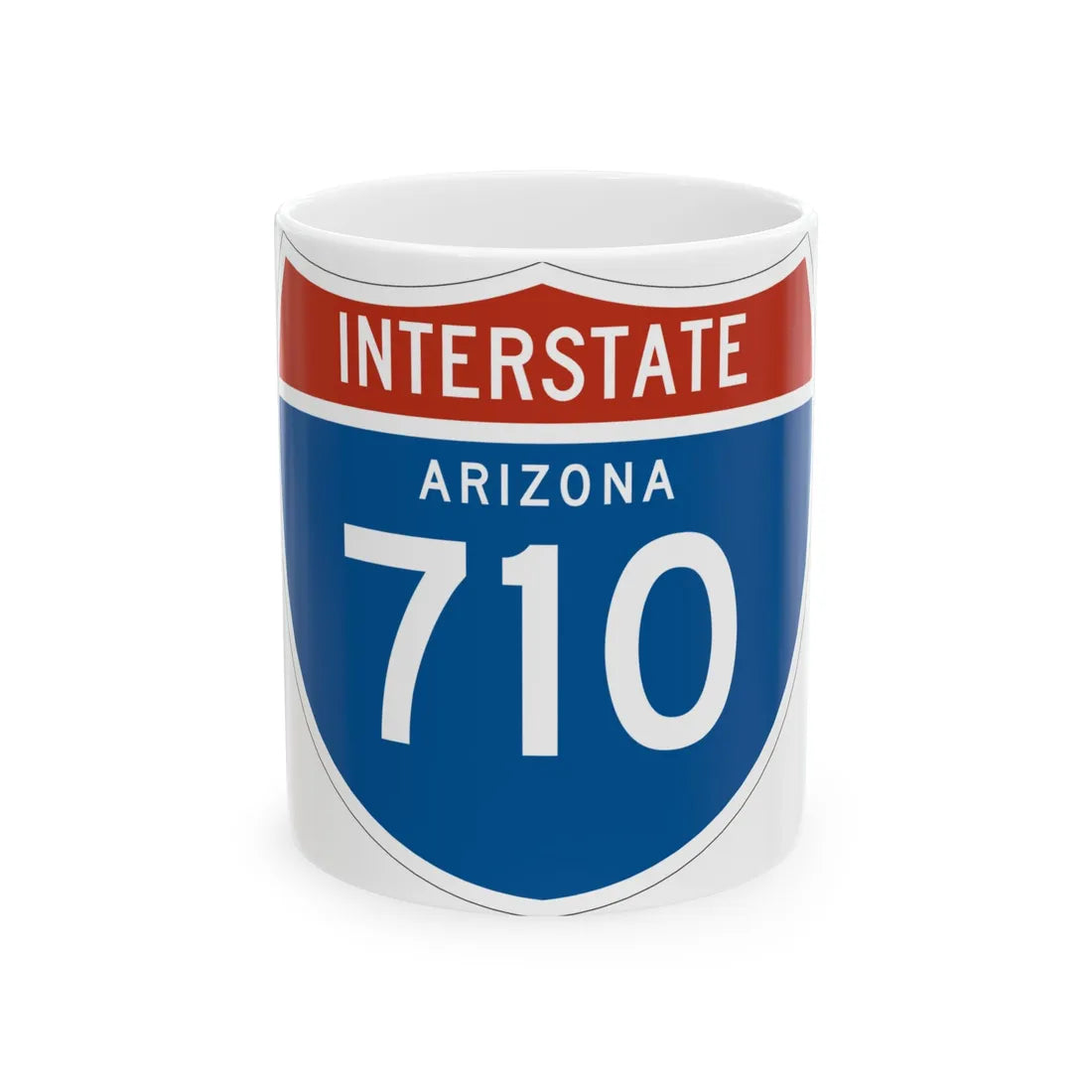 I-710 AZ 1961 (Arizona) (Road Sign) White Coffee Mug 11oz - Go Mug Yourself