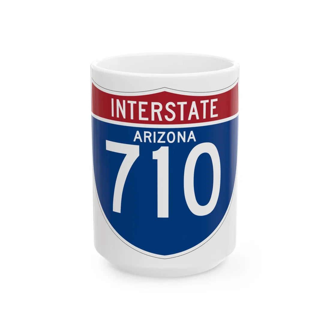 I-710 AZ (Arizona) (Road Sign) White Coffee Mug 15oz - Go Mug Yourself
