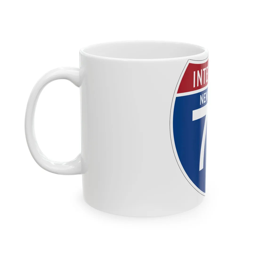 I-76 NJ (New Jersey) (Road Sign) White Coffee Mug - Go Mug Yourself