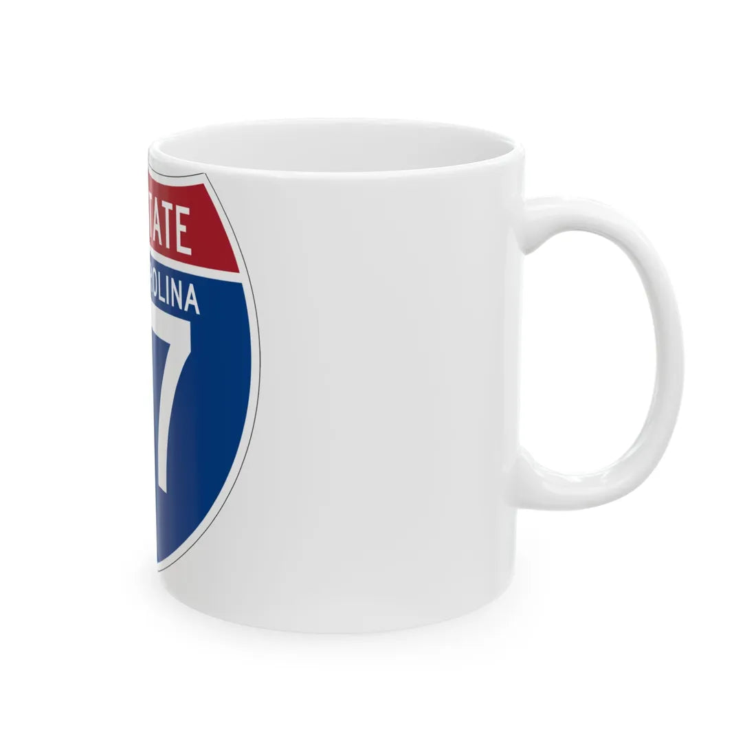 I-77 SC (South Carolina) (Road Sign) White Coffee Mug - Go Mug Yourself