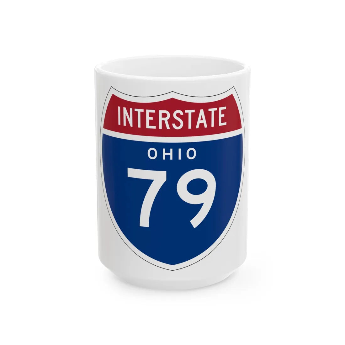 I-79 OH 1957 (Ohio) (Road Sign) White Coffee Mug 15oz - Go Mug Yourself