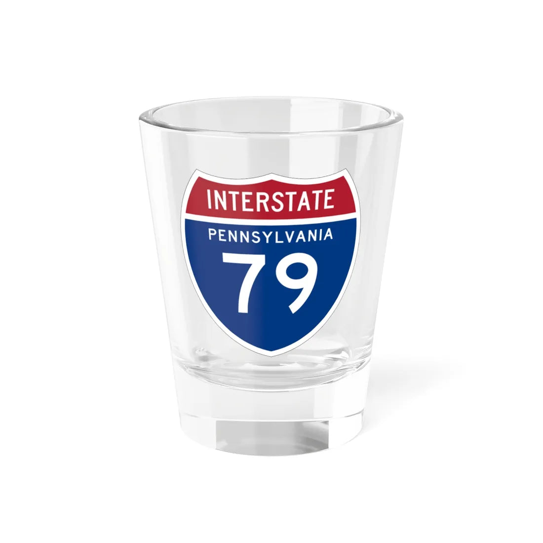 I-79 PA 1957 (Pennsylvania) (Road Sign) Shot Glass 1.5oz 1.5oz - Go Mug Yourself