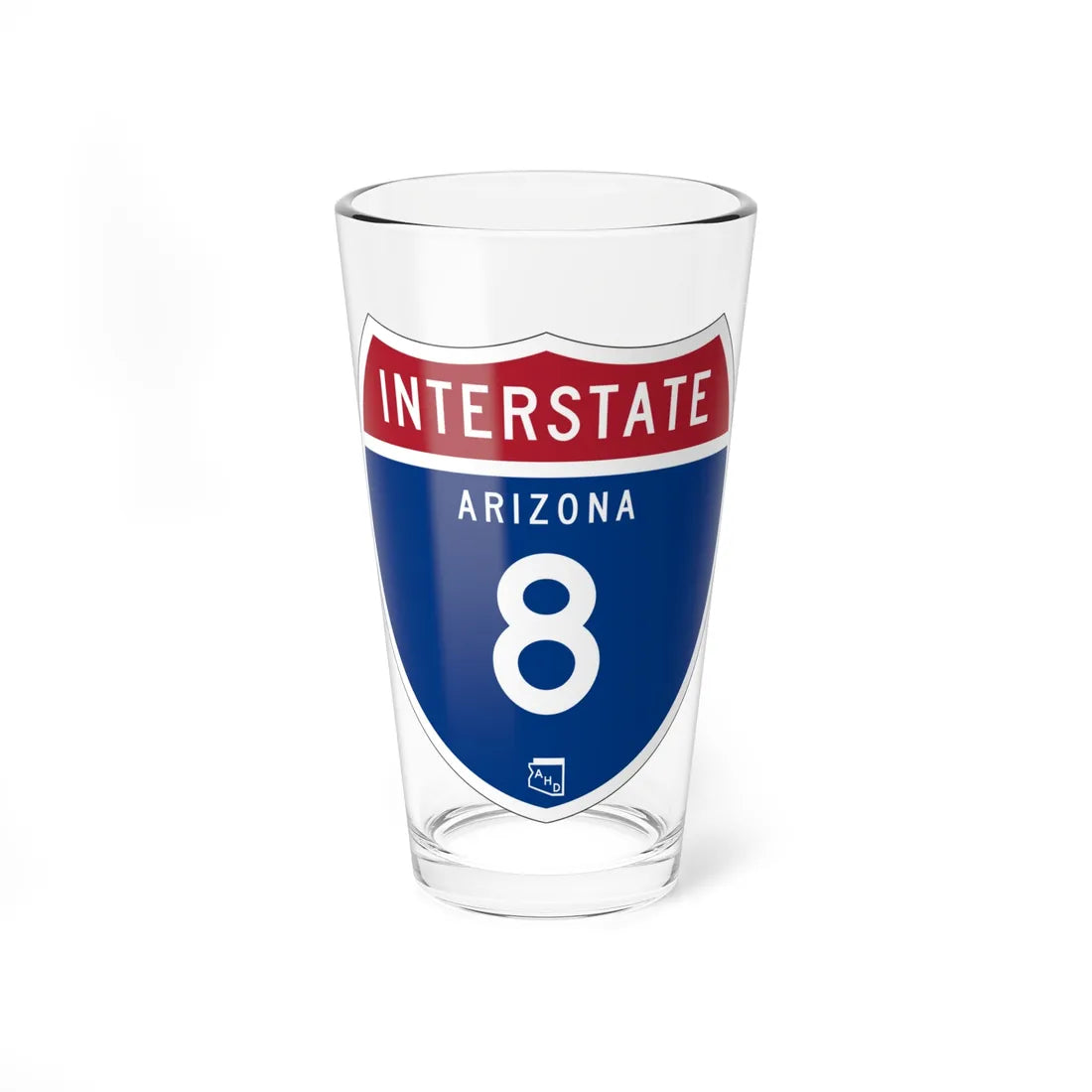 I-8 AZ 1957 (Arizona) (Road Sign) Pint Glss 16oz 16oz - Go Mug Yourself