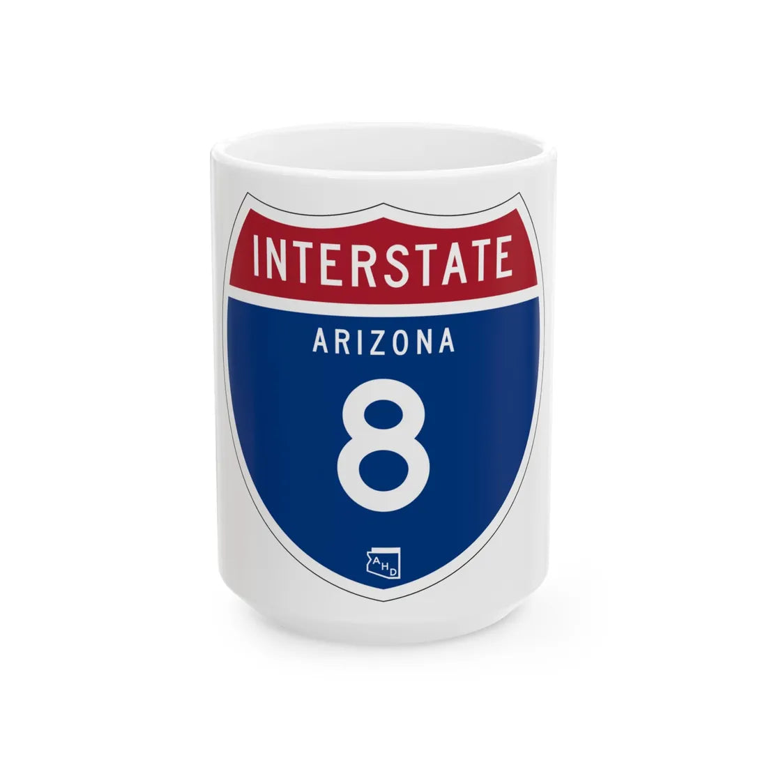 I-8 AZ 1957 (Arizona) (Road Sign) White Coffee Mug 15oz - Go Mug Yourself