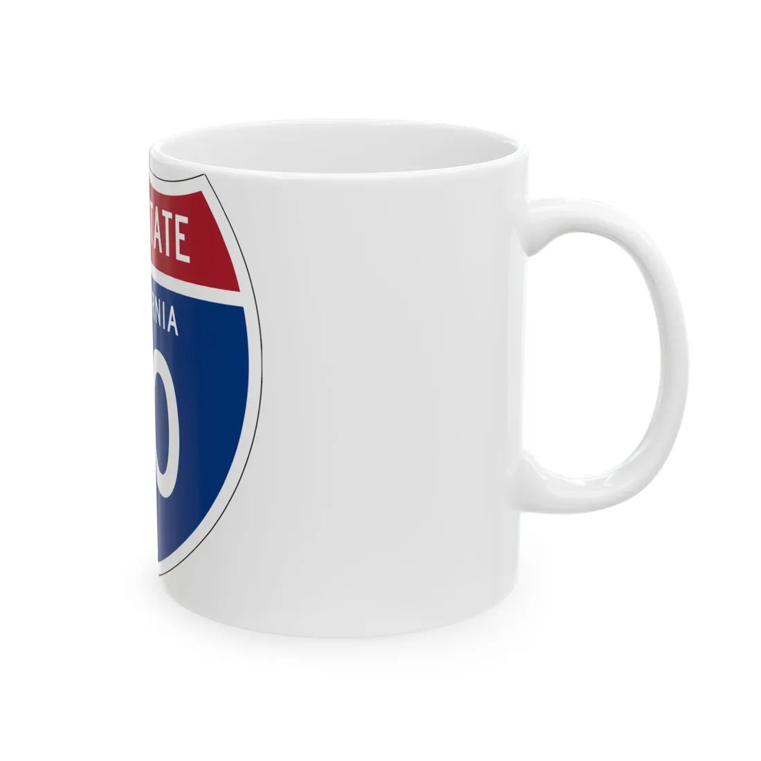 I-80 CA (California) (Road Sign) White Coffee Mug - Go Mug Yourself