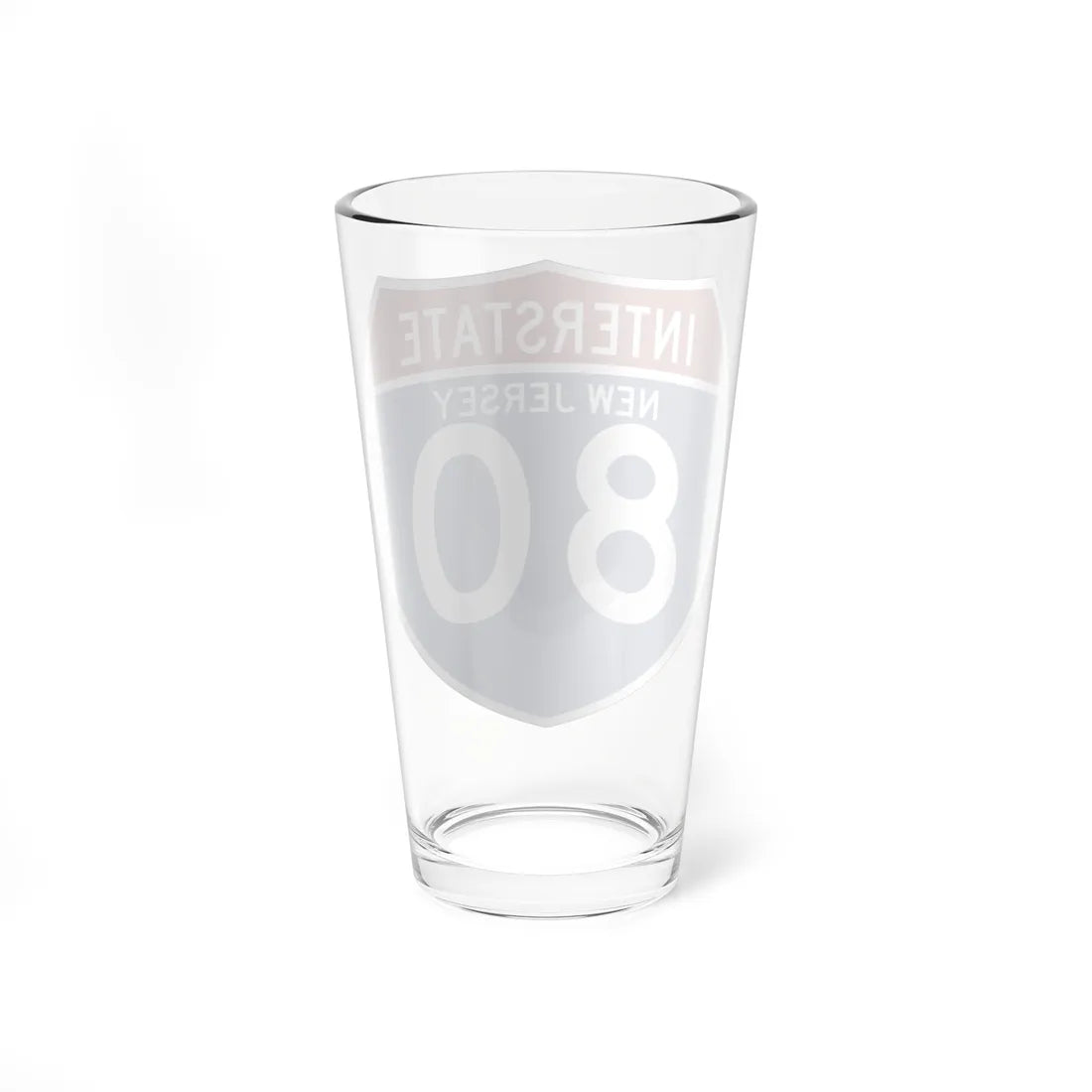 I-80 NJ (New Jersey) (Road Sign) Pint Glss 16oz - Go Mug Yourself