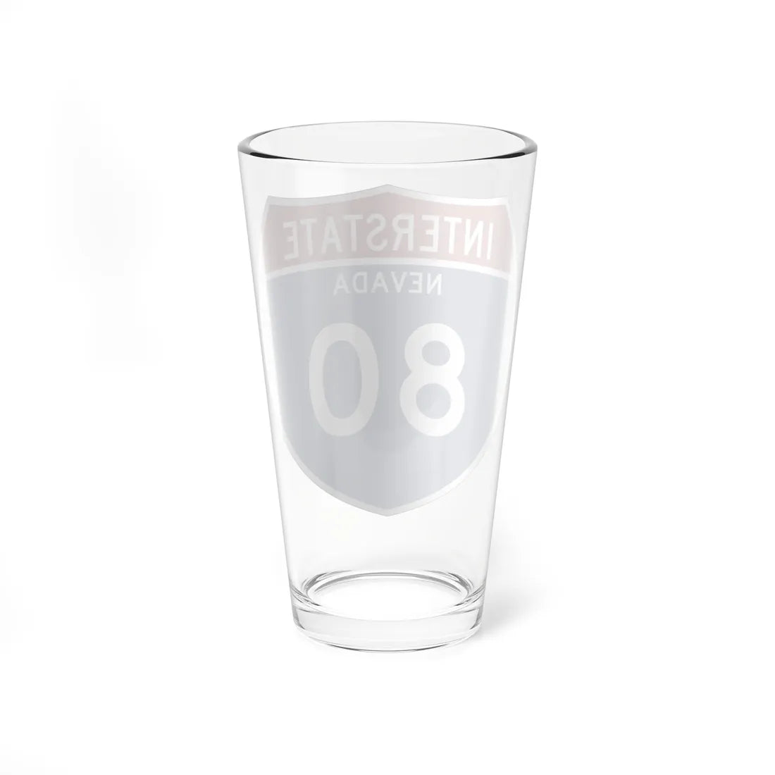 I-80 NV Metric (Nevada) (Road Sign) Pint Glss 16oz - Go Mug Yourself