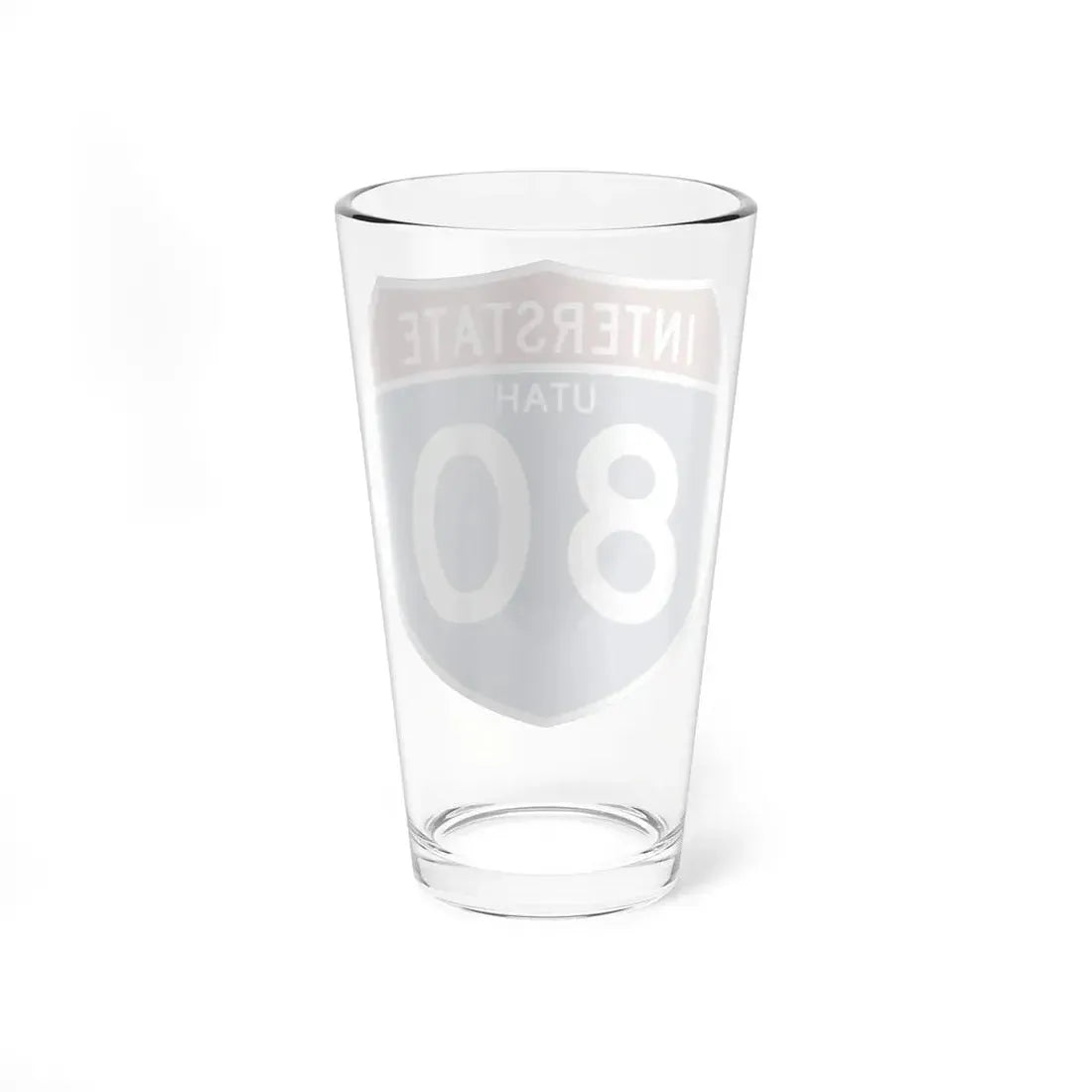 I-80 UT (Utah) (Road Sign) Pint Glss 16oz - Go Mug Yourself