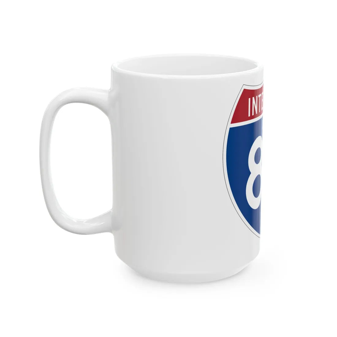I-80 UT (Utah) (Road Sign) White Coffee Mug - Go Mug Yourself