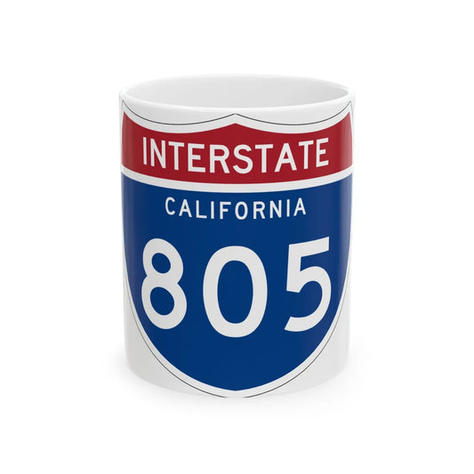 I-805 CA (California) (Road Sign) White Coffee Mug 11oz - Go Mug Yourself
