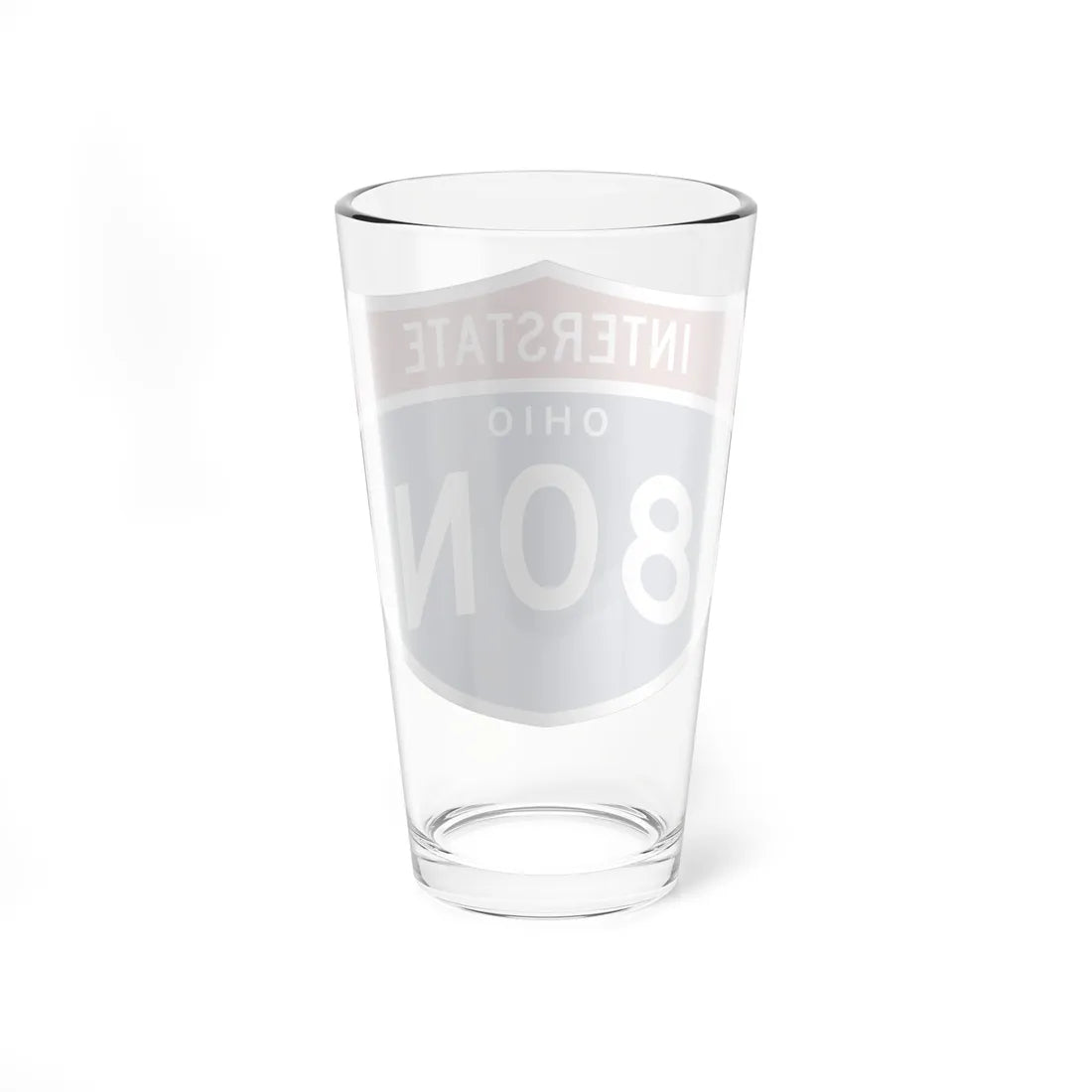 I-80N OH 1961 (Ohio) (Road Sign) Pint Glss 16oz - Go Mug Yourself