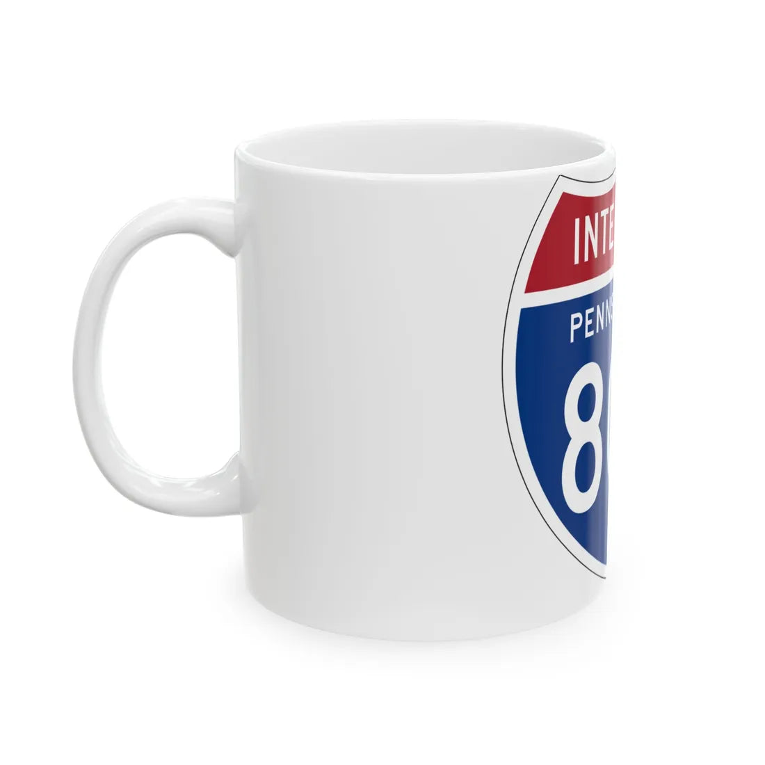 I-80N PA 1957 (Pennsylvania) (Road Sign) White Coffee Mug - Go Mug Yourself