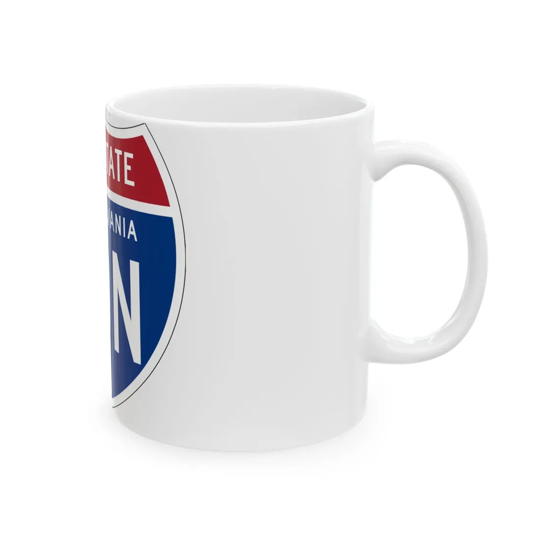 I-80N PA 1957 (Pennsylvania) (Road Sign) White Coffee Mug - Go Mug Yourself