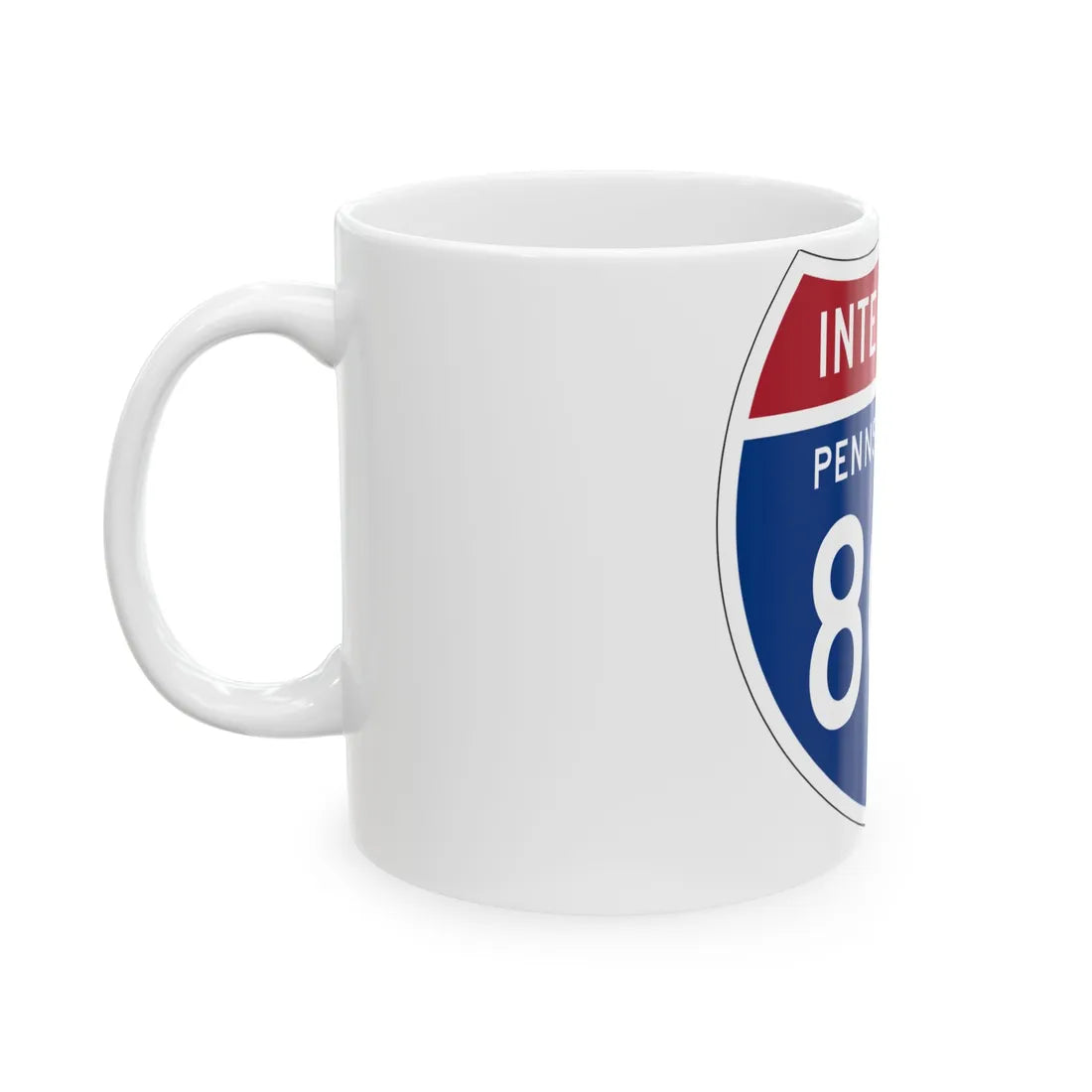 I-80S PA 1957 (Pennsylvania) (Road Sign) White Coffee Mug - Go Mug Yourself