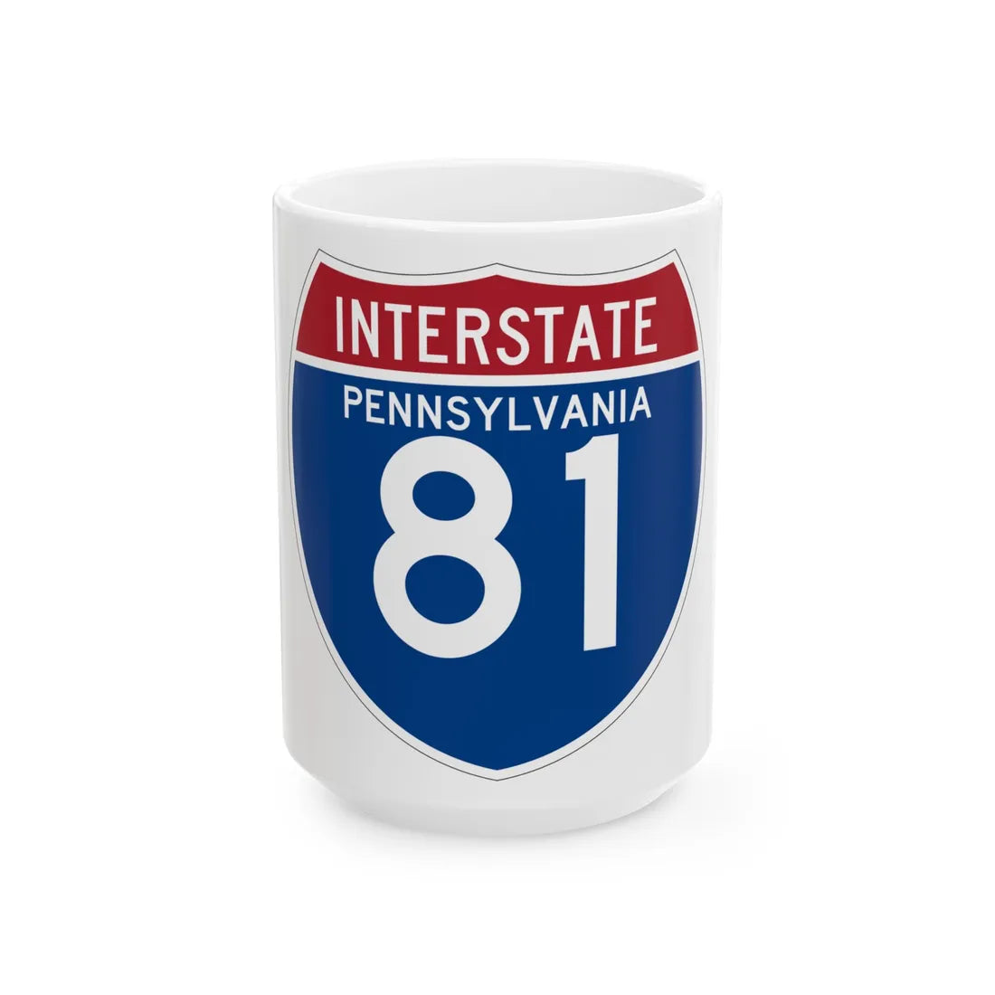 I-81 PA (Pennsylvania) (Road Sign) White Coffee Mug 15oz - Go Mug Yourself