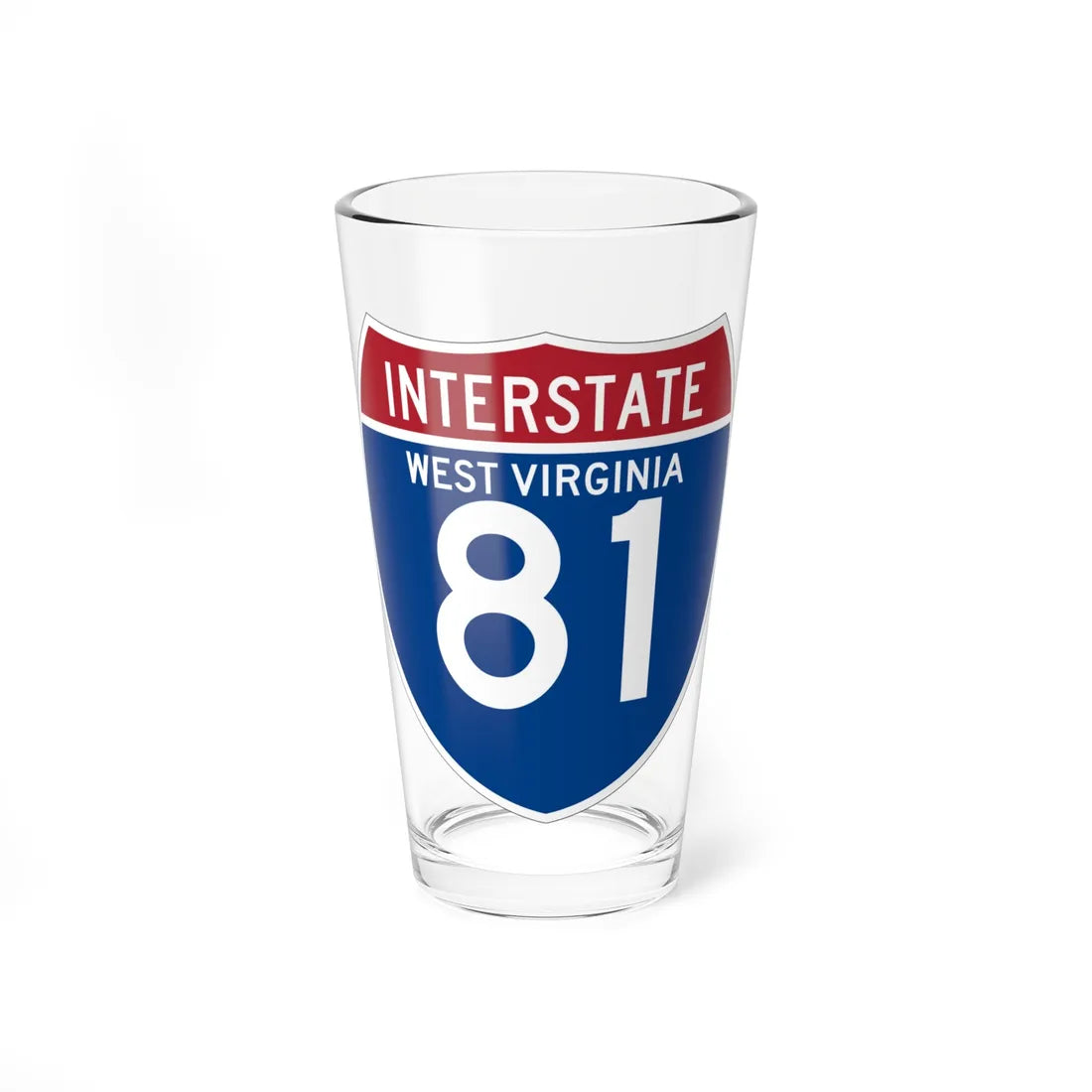 I-81 WV (Virginia) (Road Sign) Pint Glss 16oz 16oz - Go Mug Yourself