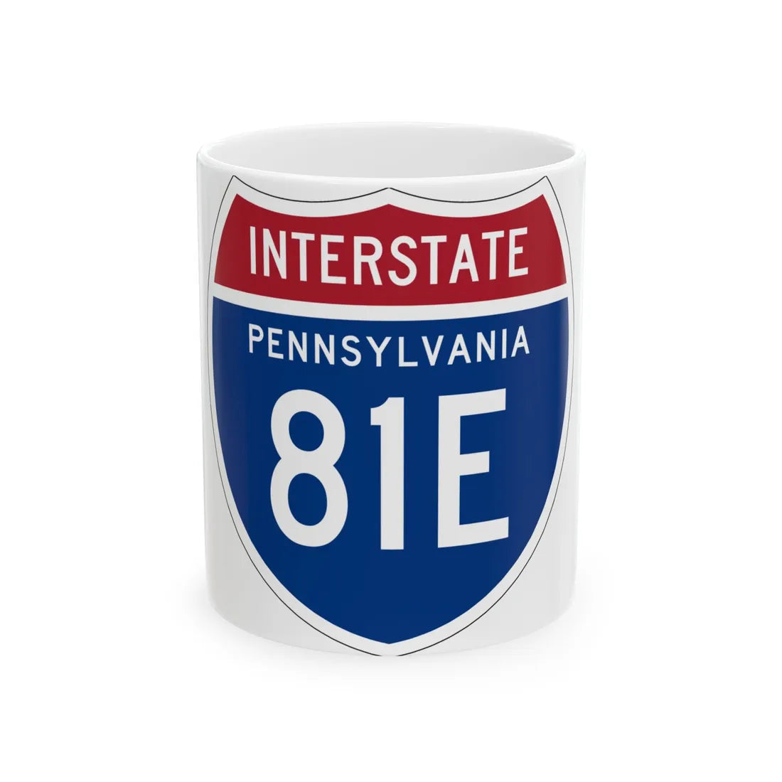 I-81E PA 1957 (Pennsylvania) (Road Sign) White Coffee Mug 11oz - Go Mug Yourself