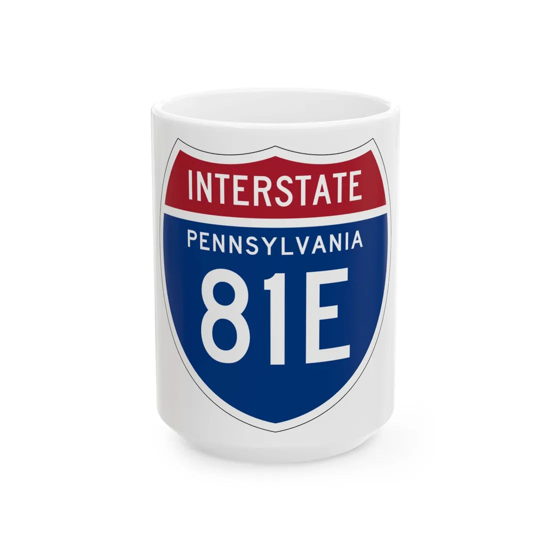 I-81E PA 1957 (Pennsylvania) (Road Sign) White Coffee Mug 15oz - Go Mug Yourself