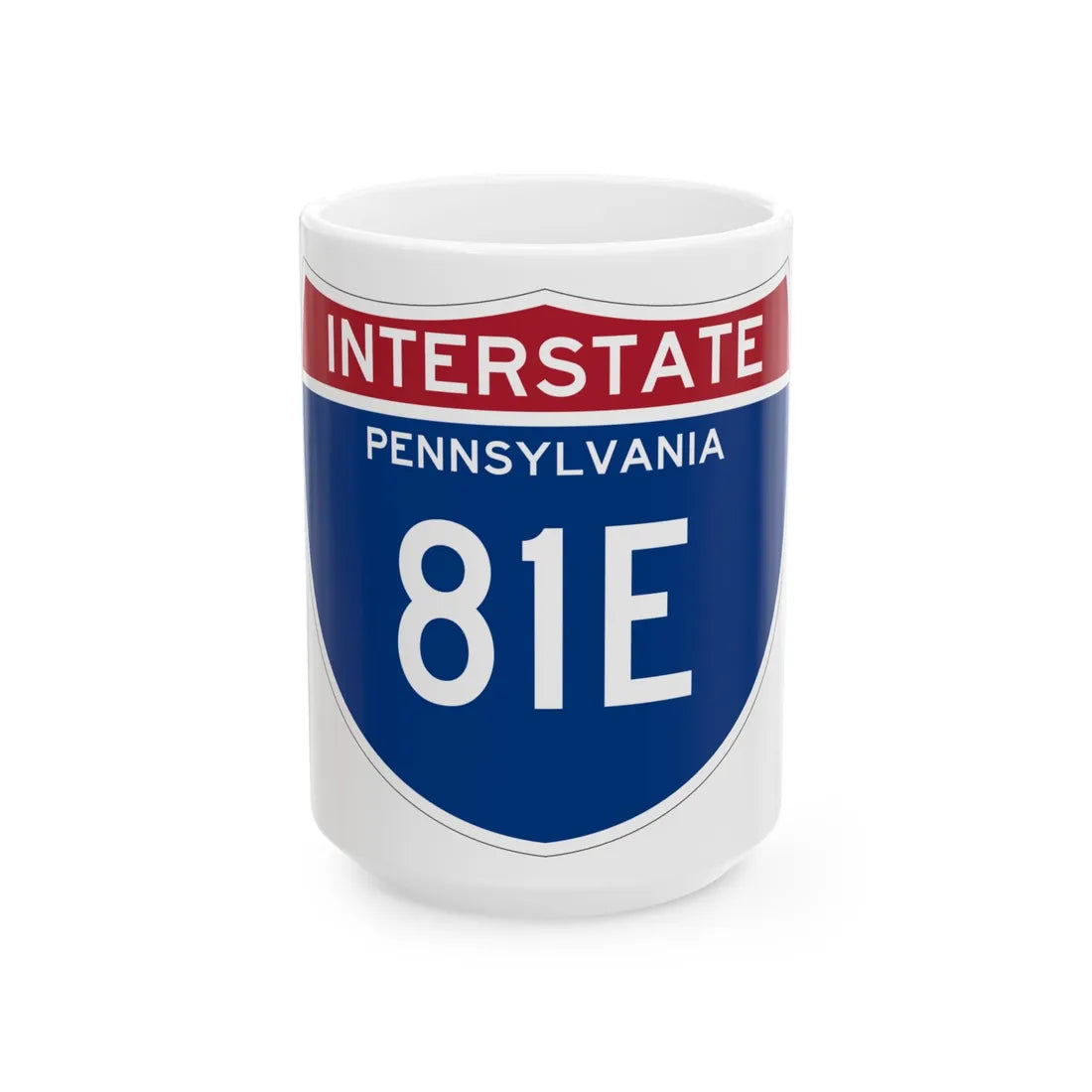 I-81E PA (Pennsylvania) (Road Sign) White Coffee Mug 15oz - Go Mug Yourself