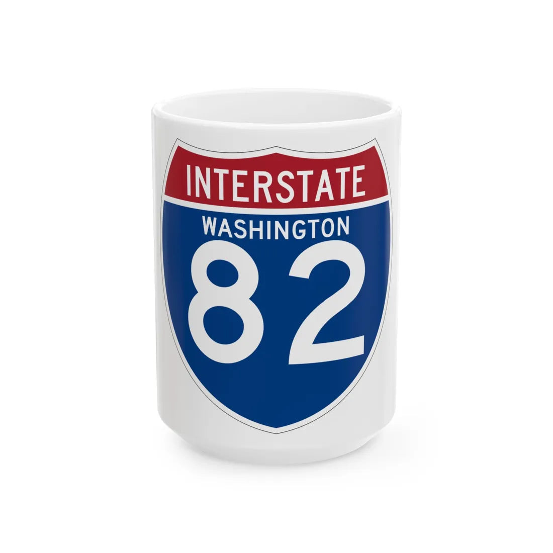 I-82 WA (Washington) (Road Sign) White Coffee Mug 15oz - Go Mug Yourself