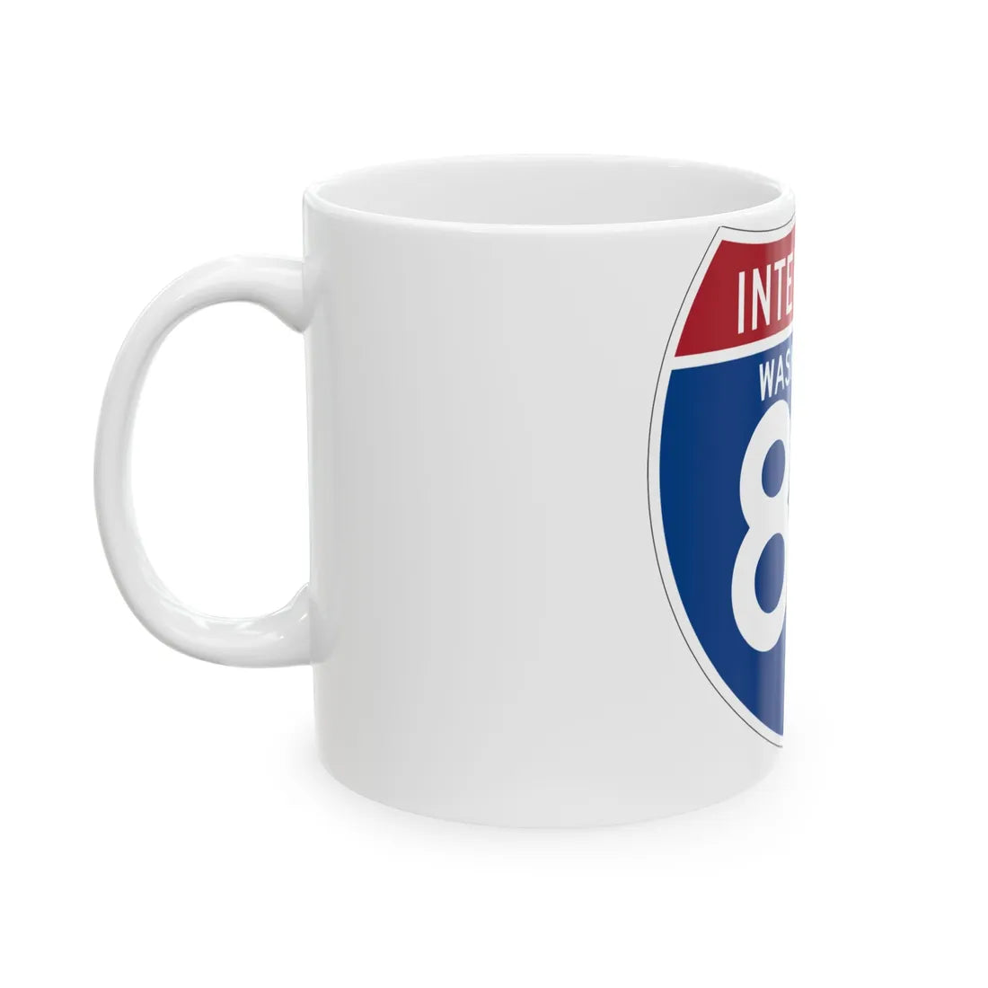 I-82 WA (Washington) (Road Sign) White Coffee Mug - Go Mug Yourself