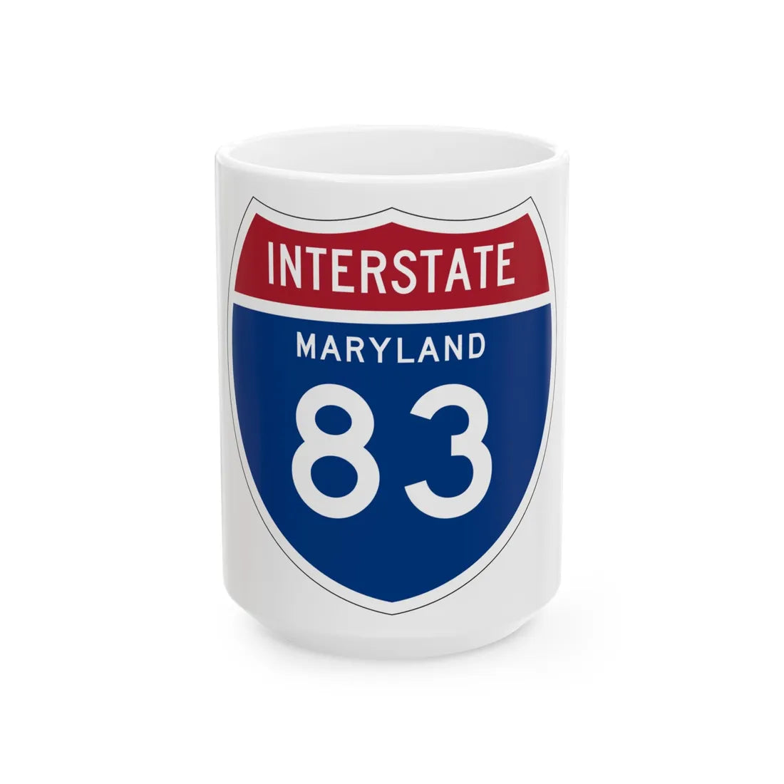 I-83 MD 1957 (Maryland) (Road Sign) White Coffee Mug 15oz - Go Mug Yourself