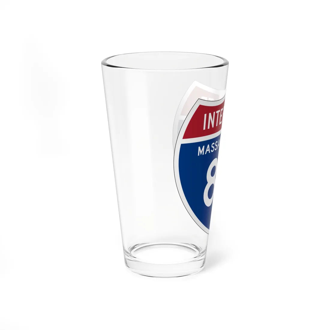 I-84 MA 1957 (Massachusetts) (Road Sign) Pint Glss 16oz - Go Mug Yourself