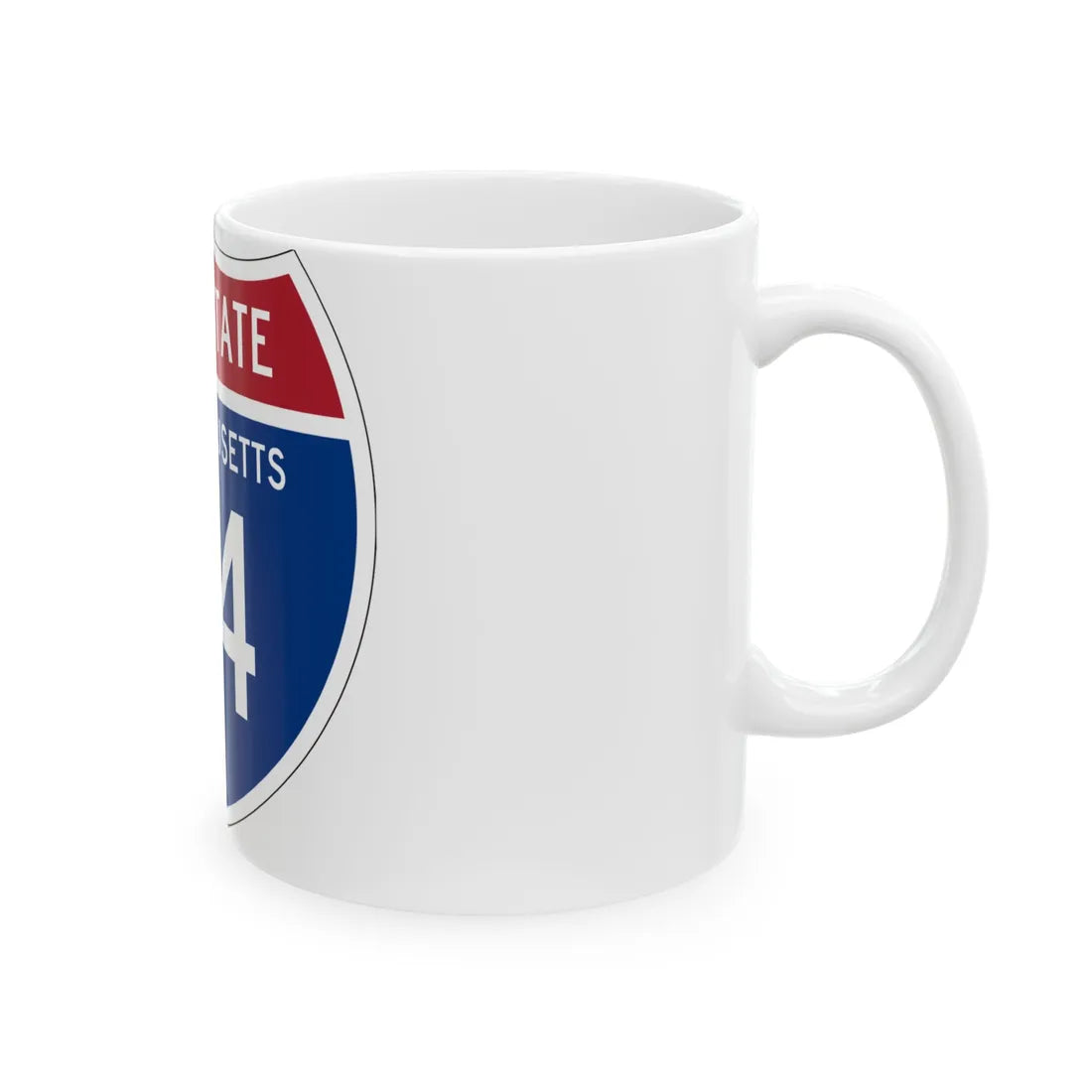 I-84 MA 1957 (Massachusetts) (Road Sign) White Coffee Mug - Go Mug Yourself