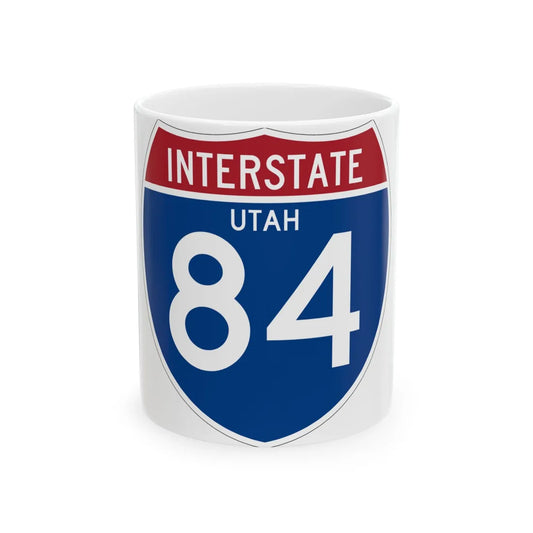 I-84 UT (Utah) (Road Sign) White Coffee Mug 11oz - Go Mug Yourself