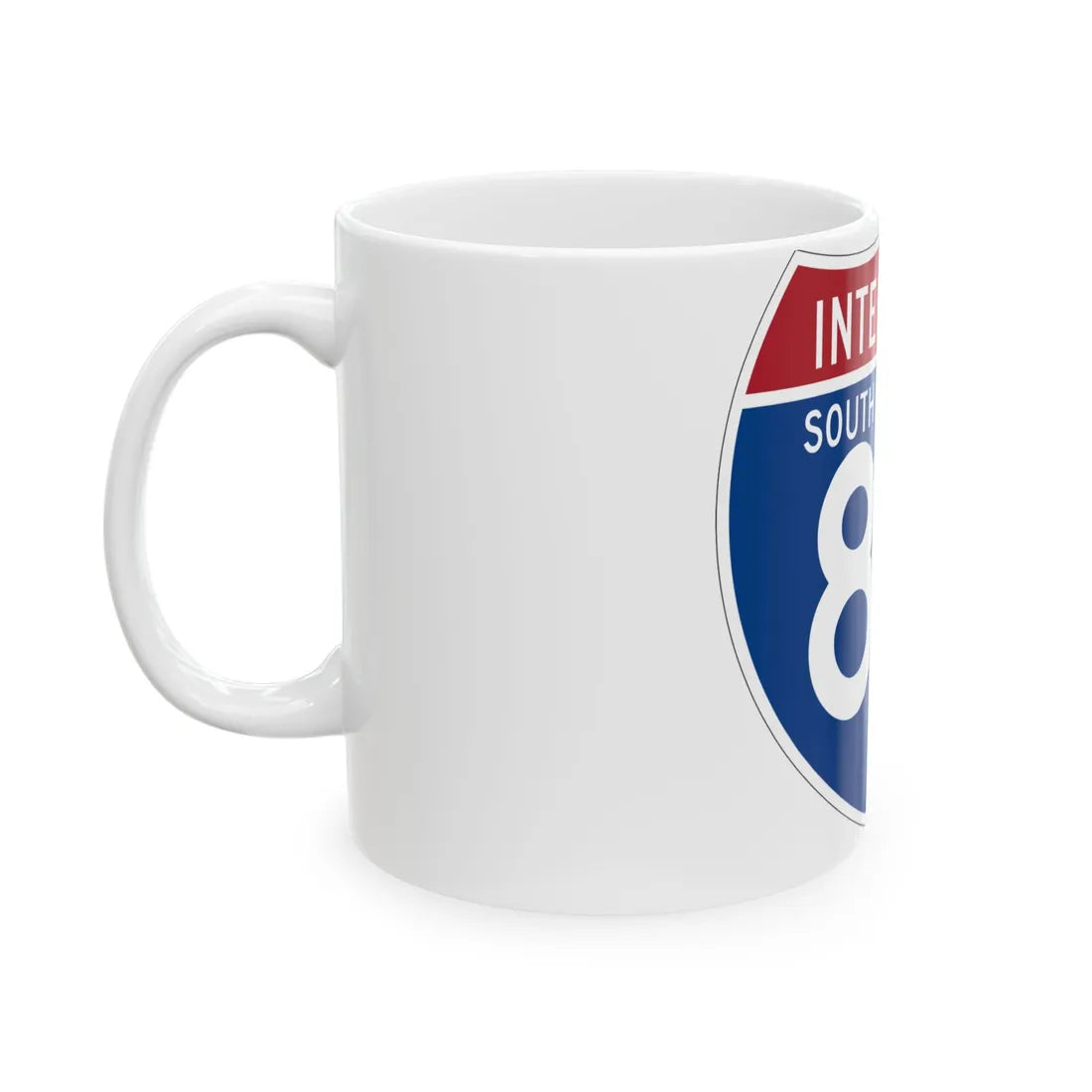 I-85 SC (South Carolina) (Road Sign) White Coffee Mug - Go Mug Yourself